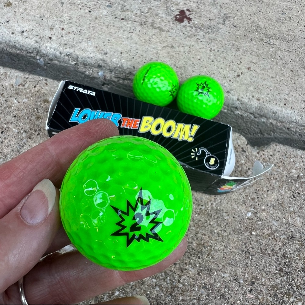 Strata “Boom” Xtreme distance 3-pack Golf Balls, brand new!